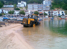 Trabajos en playa